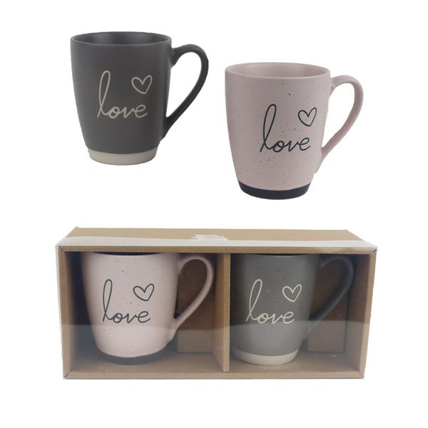 Keramický hrnek Love, 2 ks X6968 - 350 ml