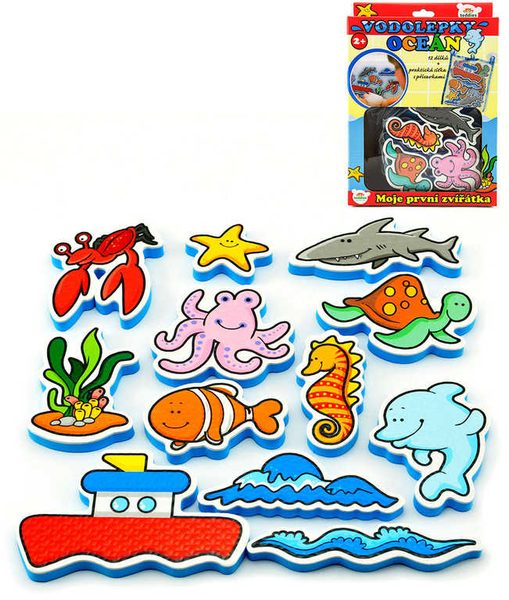Baby vodolepky Moje první pěnová zvířátka oceán sada 12ks v síťce