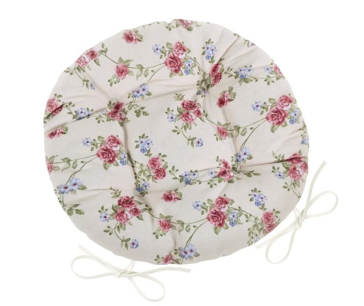 Sedák DITA kulatý prošívaný Smetanová,Růžová,Zelená 62/404 průměr 40 cm