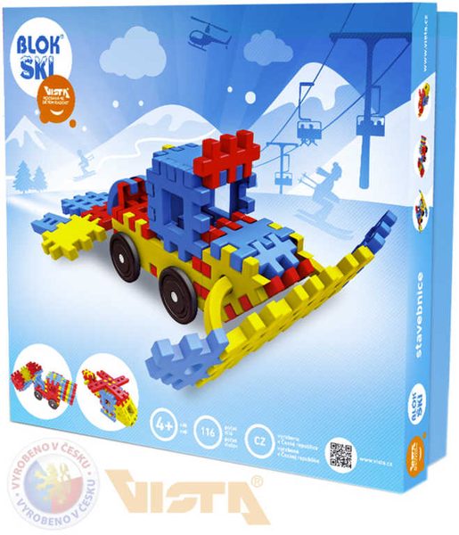 Blok Ski plastová STAVEBNICE 116 dílků v krabici