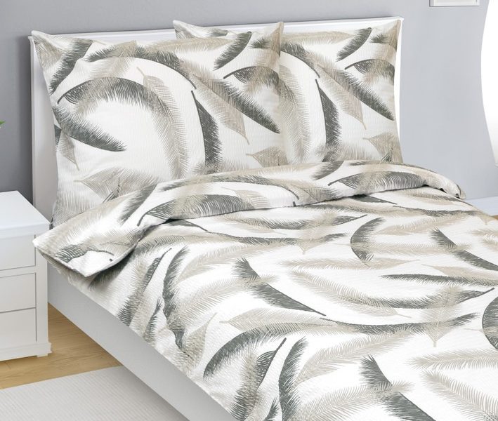 Povlečení krepové Šedá,Bílá 80/929