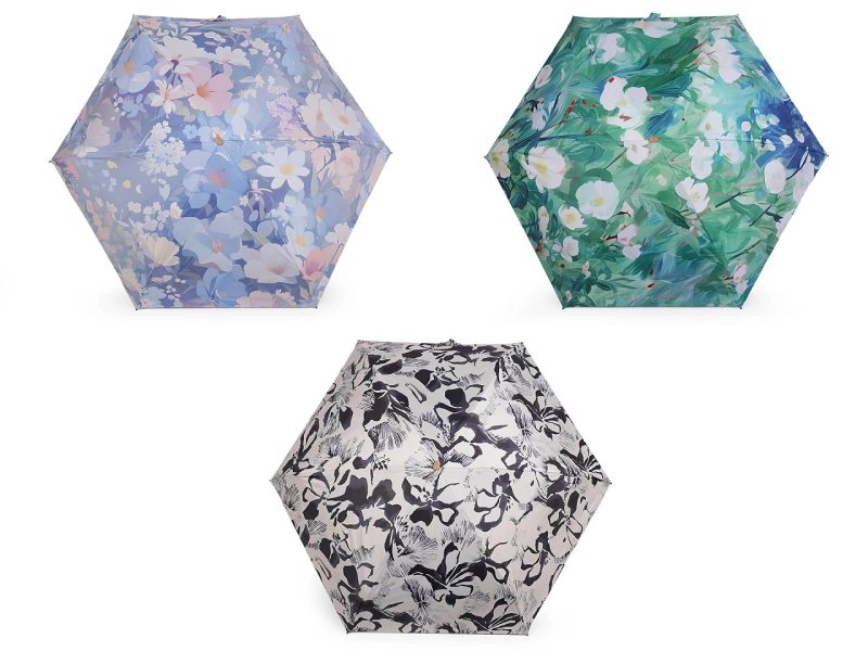 Deštník dámský skládácí mini květy