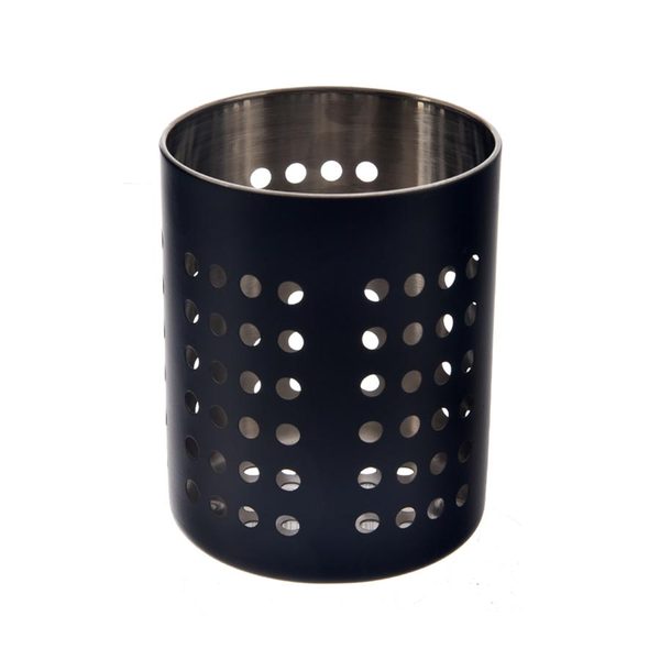 Stojan na příbory nerez BLACK O0356 - pr.10,5cm,v.13cm