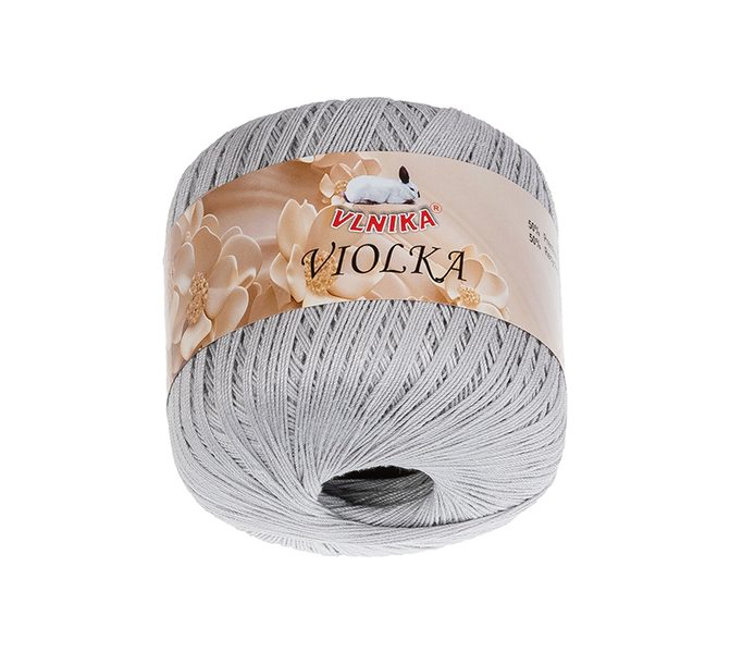 Příze Violka Šedá 109 50g / 285 m