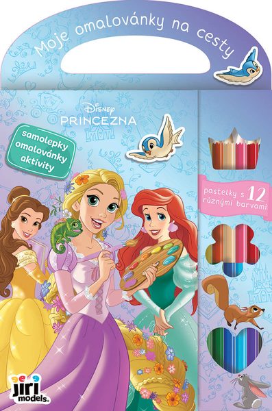 JIRI MODELS Moje omalovánky na cesty Princezny s pastelkami a samolepkami