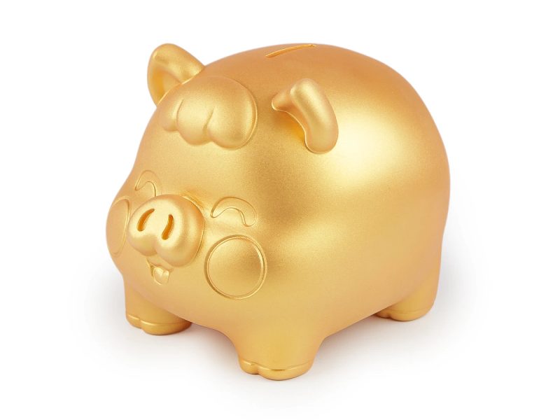 Zlaté prasátko pro štěstí / pokladnička, velké