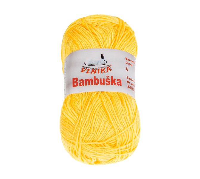 Příze BAMBUŠKA Žlutá 6 50g / 205 m