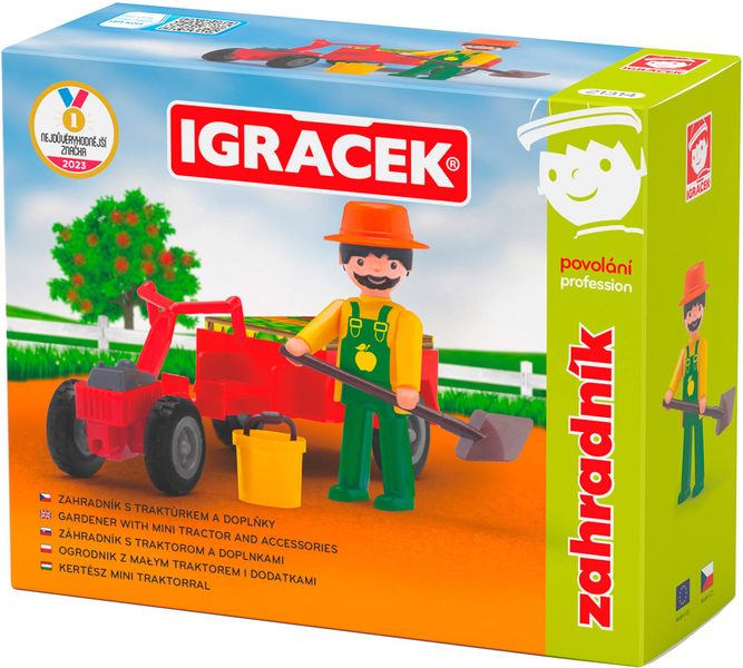 EFKO IGRÁČEK Zahradník povolání set figurka kloubová s doplňky