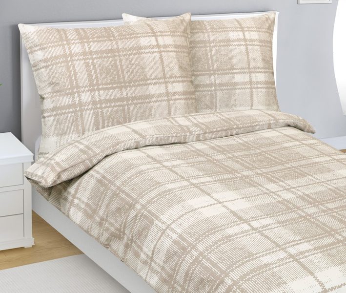 Povlečení bavlněné Béžová,Bílá 90/311