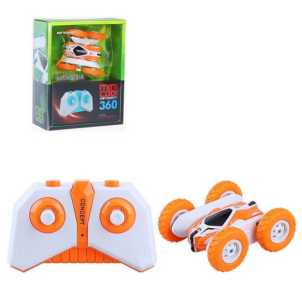 RC Auto kaskadérské mini na vysílačku oranžové přetáčení 360 stupnů