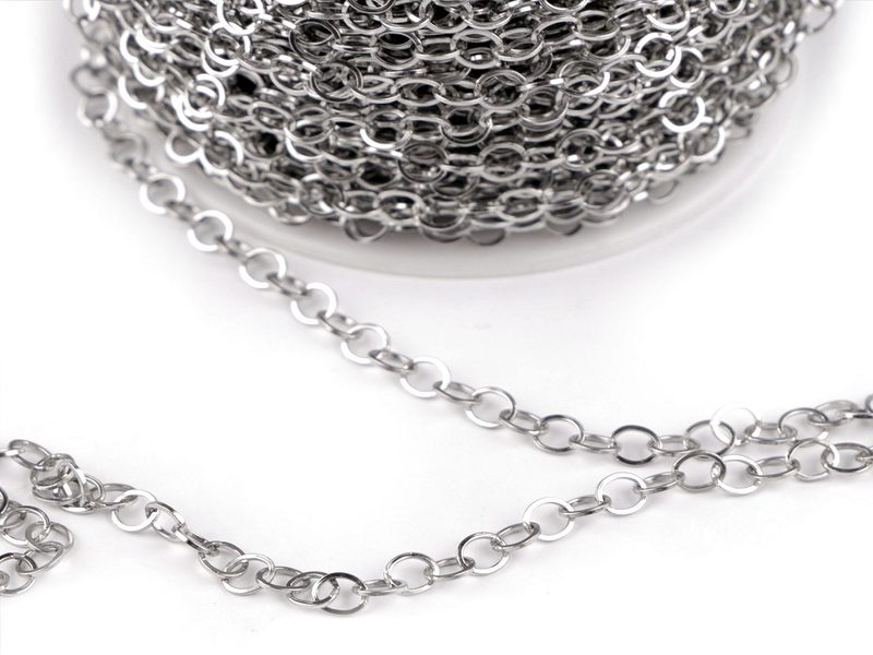Řetízek z nerezové oceli 3,8 mm metráž
