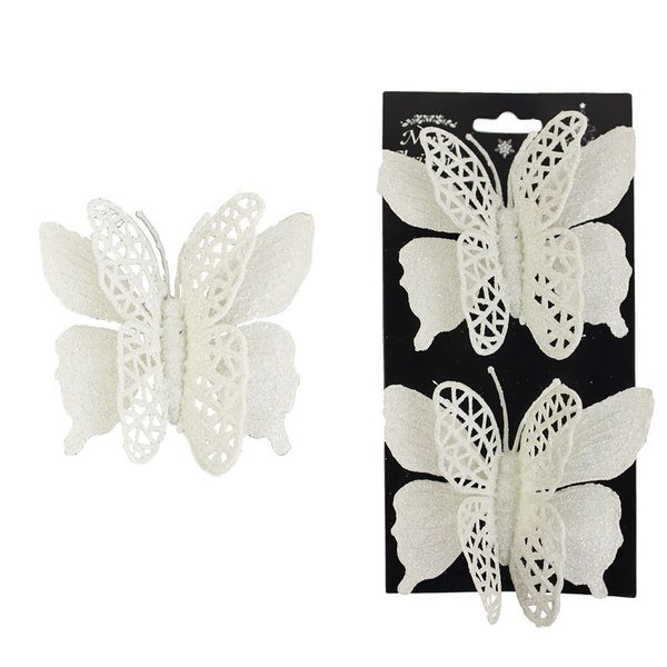 Motýl na klipu, 2ks - 9 x 4,5 x 9 cm