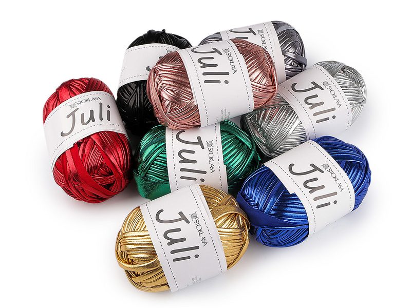 Pletací příze Juli metalická 100 g