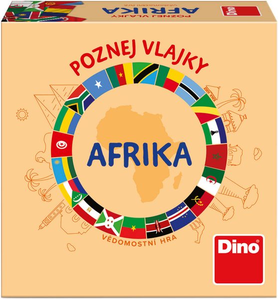 DINO Hra Poznej vlajky Afrika karetní