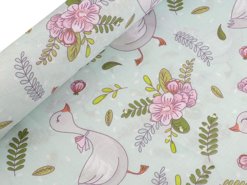 Bavlněná látka / plátno husy METRÁŽ