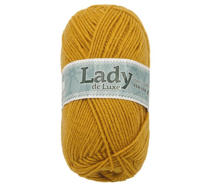 Příze LADY de Luxe Hořčicová 1115 100g / 238 m