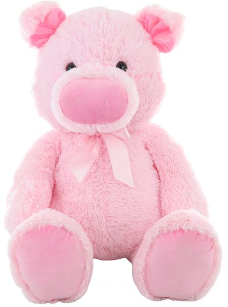 PLYŠ Prasátko sedící 75cm s mašličkou *PLYŠOVÉ HRAČKY*