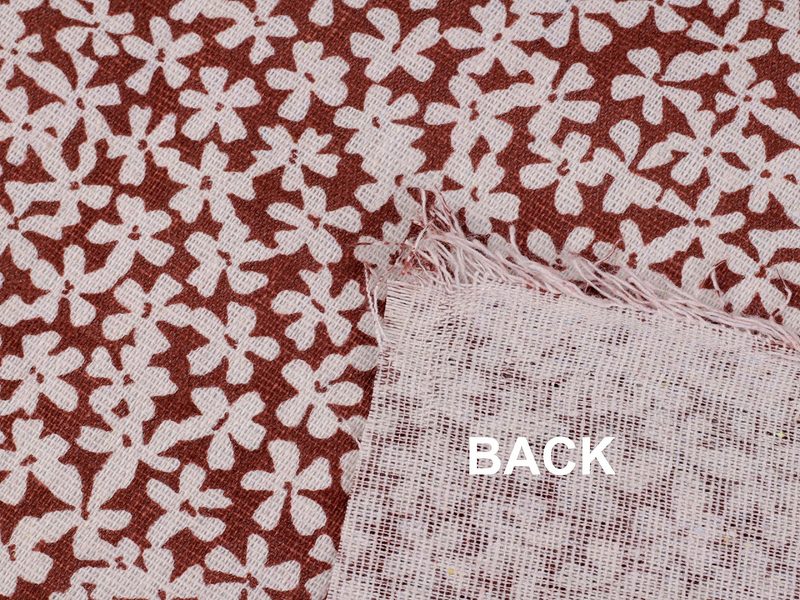 Bavlněná METRÁŽ/ imitace lnu hrubší, květy