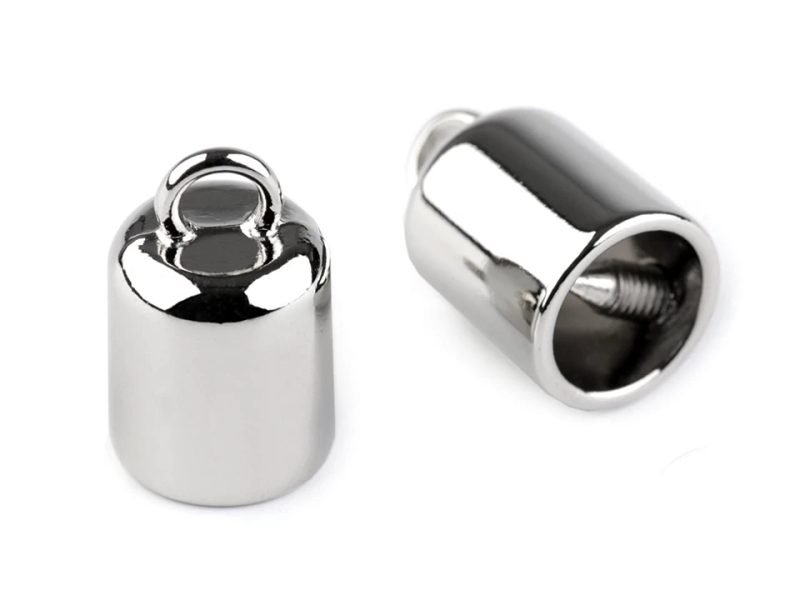 Kovová koncovka na šňůrky Ø9 mm balení 2 KUSY