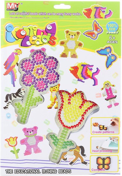 Korálky zažehlovací květiny kreativní set v krabici