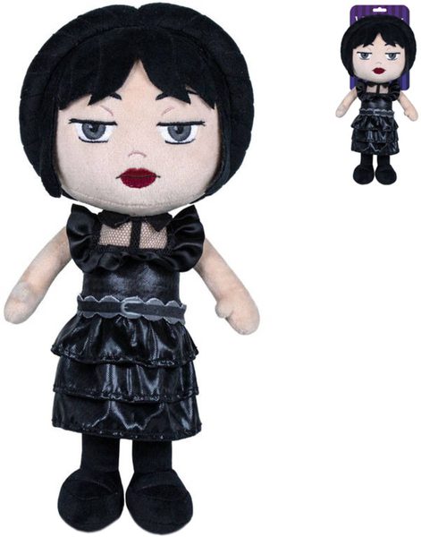 PLYŠ Wednesday Addams postavička plesové šaty