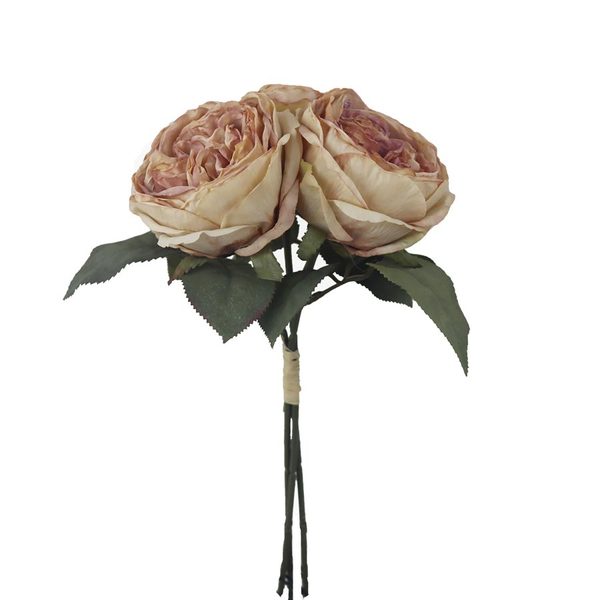 Kytice umělých sušených růží X7631-20 - 32 × 15 × 11 cm