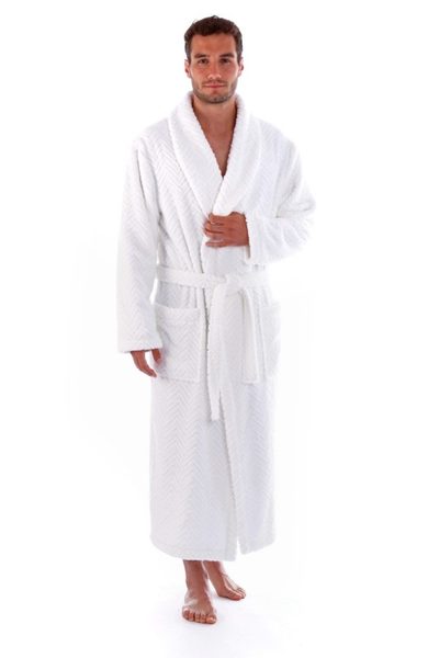 Bavlněný bílý župan Athena s Límcem - 21 16 0100