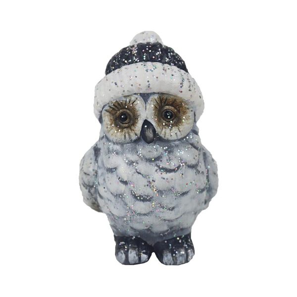 Dekorace sova X5337/1 - 6 × 5 × 8,5 cm