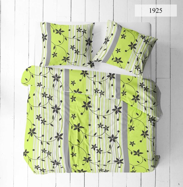 Povlečení krep Katarina - zelené 140x200+70x90 cm