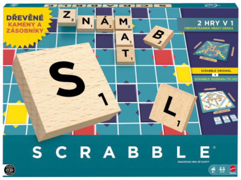 MATTEL HRA Scrabble dřevěná edice CZ *SPOLEČENSKÉ HRY*