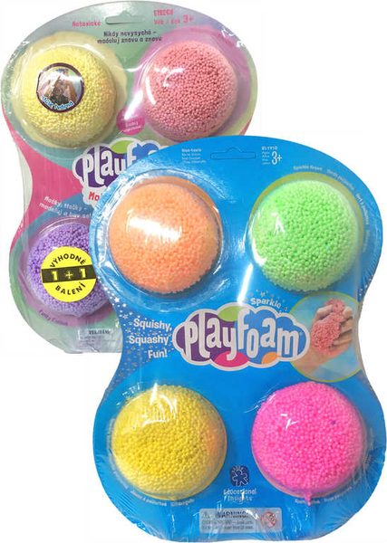 PEXI PlayFoam modelína dětská pěnová boule se třpytkami set 8 barev