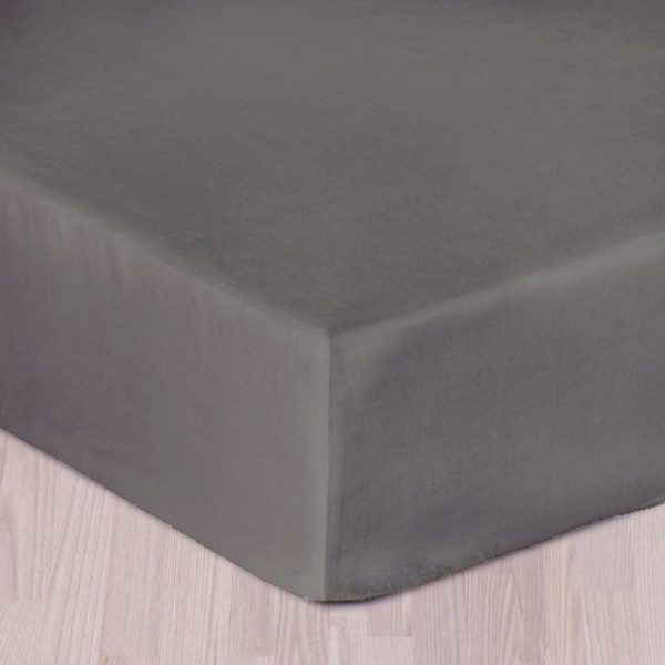 Saténové prostěradlo tmavě šedé 180×200 cm