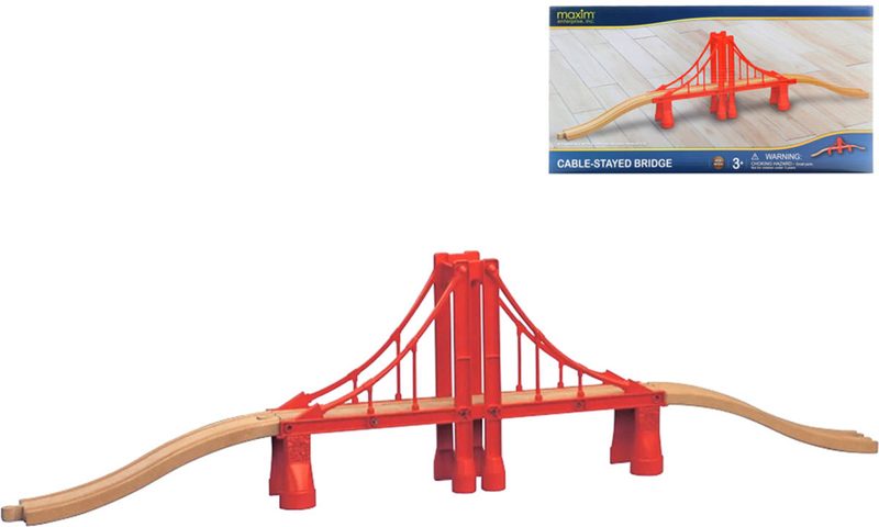 MAXIM DŘEVO Most San Francisco + 2 koleje doplněk k vláčkodráze