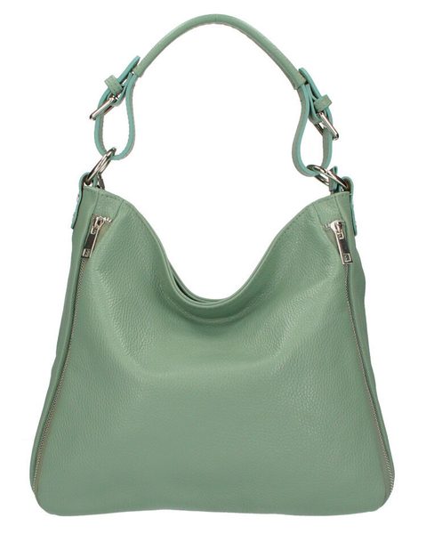 Kožená dámská kabelka Romina mentolově zelená
