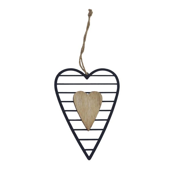 Srdce k zavěšení DEKORACE K4024 - 15 cm