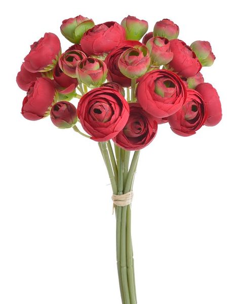 Kytice umělého pryskyřníku červená