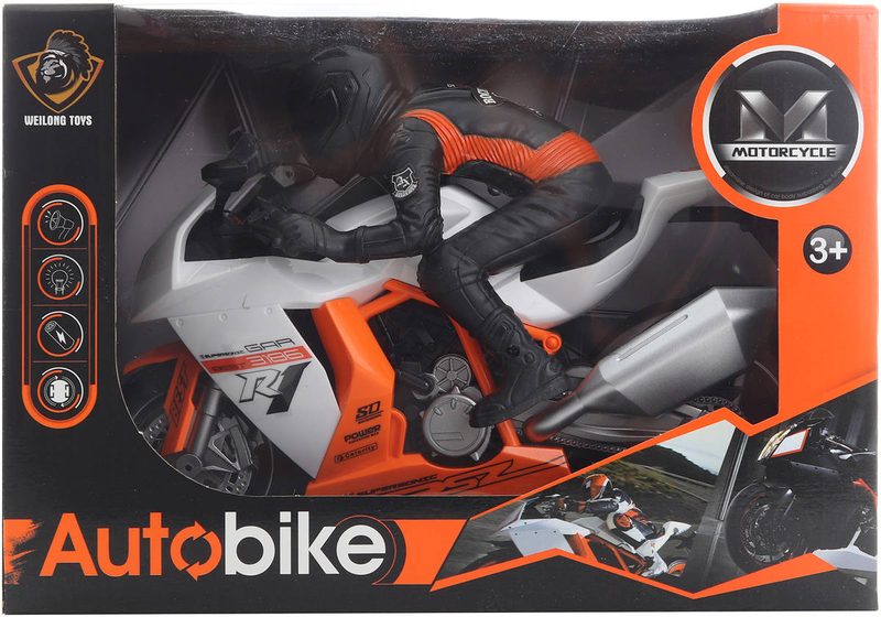 Motorka s jezdcem jezdící herní plastový set na baterie Světlo Zvuk