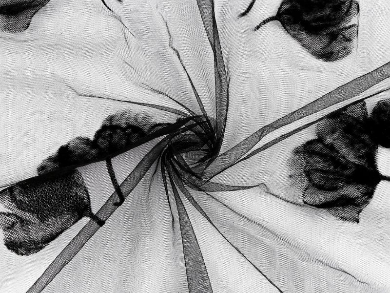 Tyl s listy ginkgo metráž