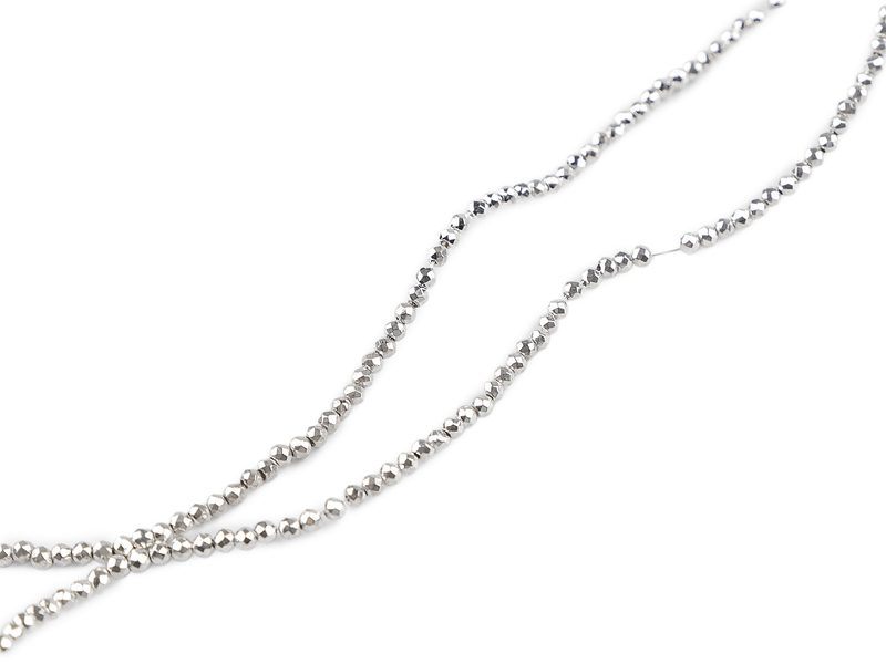 Akrylové korálky ploškované Metalic Ø2 mm