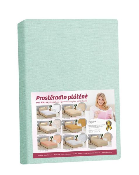 Prostěradlo plátěné Mentolová 172/261