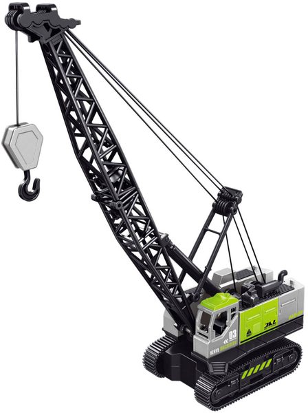 Jeřáb pásový stavební 20cm pracovní stroj šedý plastový