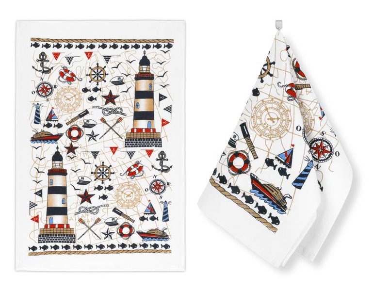 Kuchyňské utěrky - sada 2 kusů Modrá 205 40x60 cm