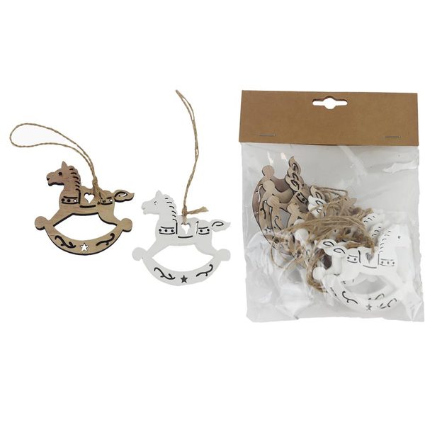 Koník k zavěšení, 8 ks D6586 - 6,5 cm