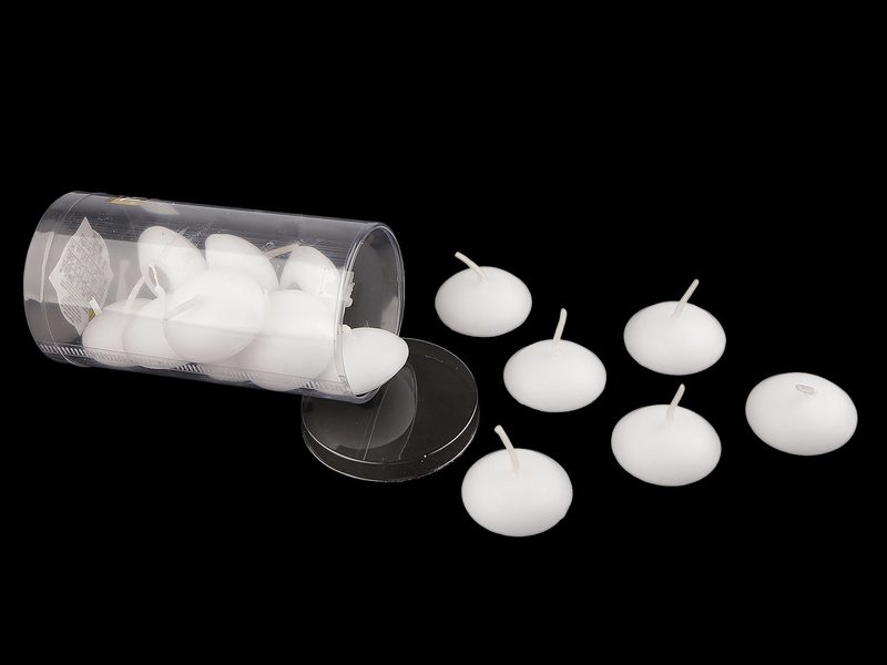Plovoucí svíčky v plastové dóze Ø4,5 cm 15 ks