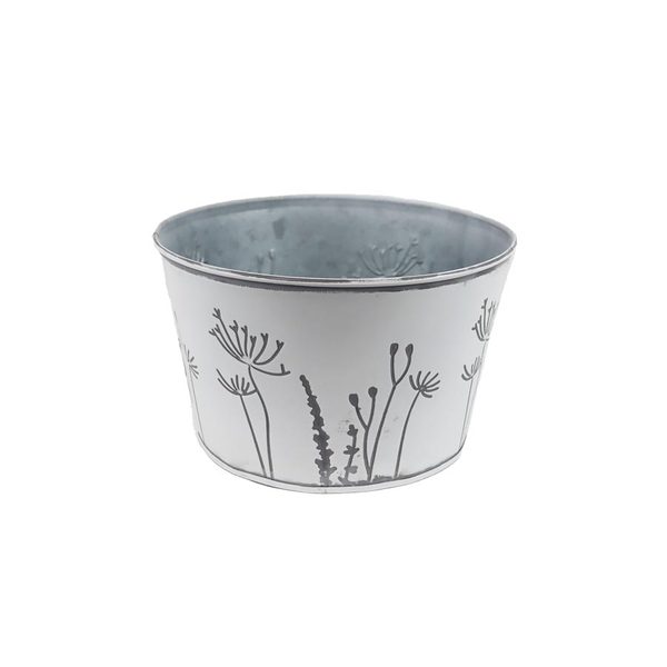 Květináč plechový K3742/1 - dia 18 x 11 cm