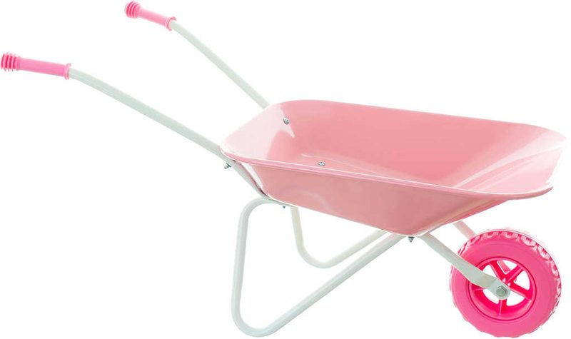 Kolečko Yupee růžové 78x40x32cm dětská kovová kolečka na písek v krabici