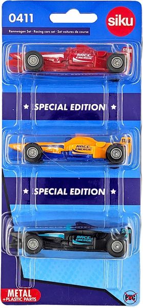 SIKU Auto závodní formule set 3ks závodnička model kov 0411