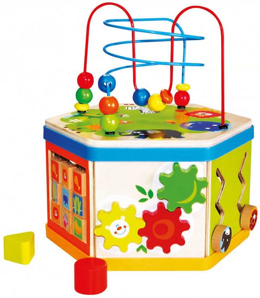 Bino baby motorická kostka 7v1 (provlékačka, aktivity)