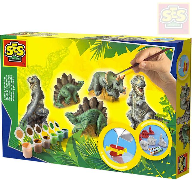 Sádroví dinosauři kreativní set k odlévání z gumové formy