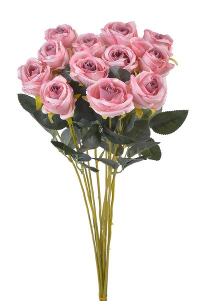 Svazek dlouhých růží (12 ks) - růžová 50 cm